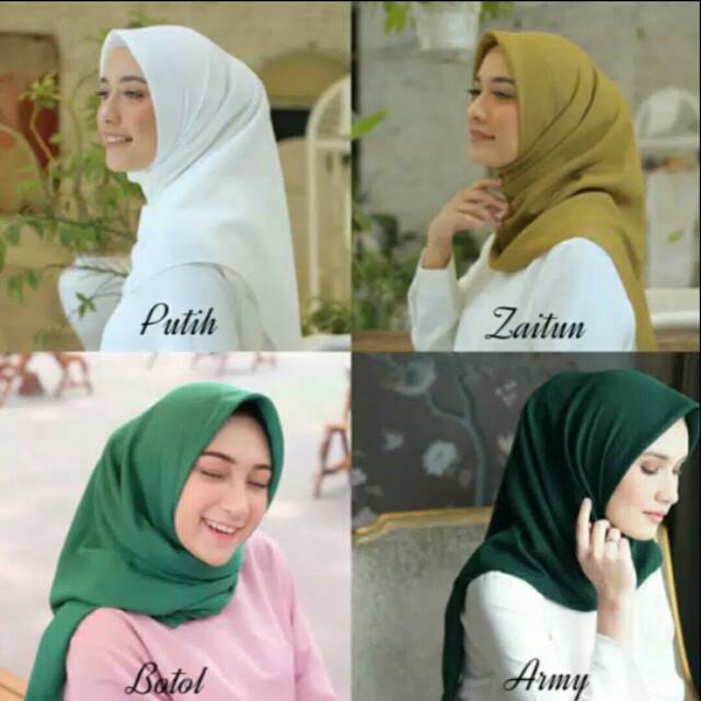 Hijab segi empat model kekinian