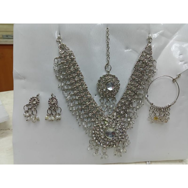 Kalung Choker Silver Set India