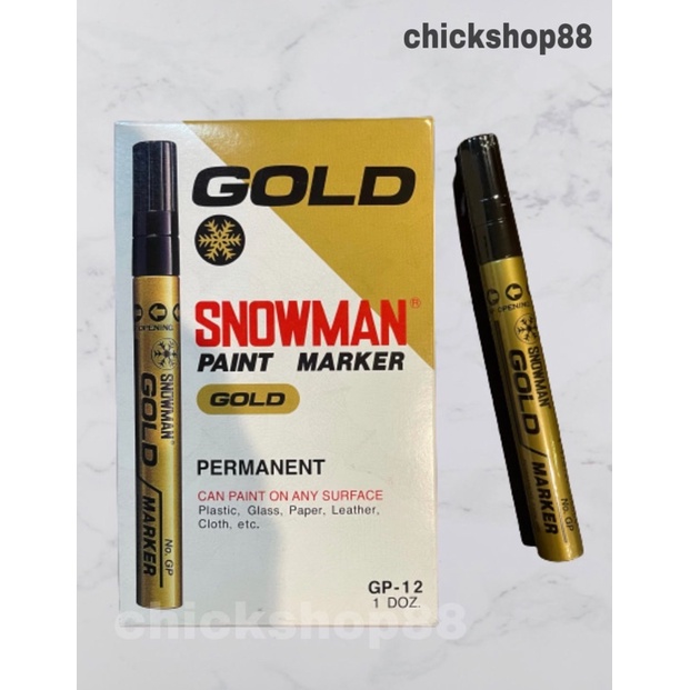 

Paint Marker Spidol Cat Snowman Permanent - Gold / Emas