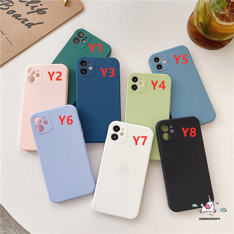 Soft Case Silikon TPU Warna Polos Untuk iPhone 11 8plus 7plus 8 7 6 6s Plus X XS SE