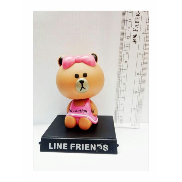 new baru mainan pajangan dashboard mobil line messenger friend brown cony