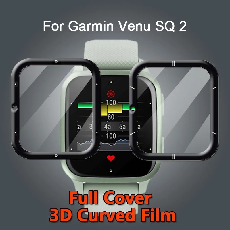 Film Pelindung Layar Smartwatch Garmin Venu SQ 2 / 2 3D Curved Transparan Anti Gores / Air