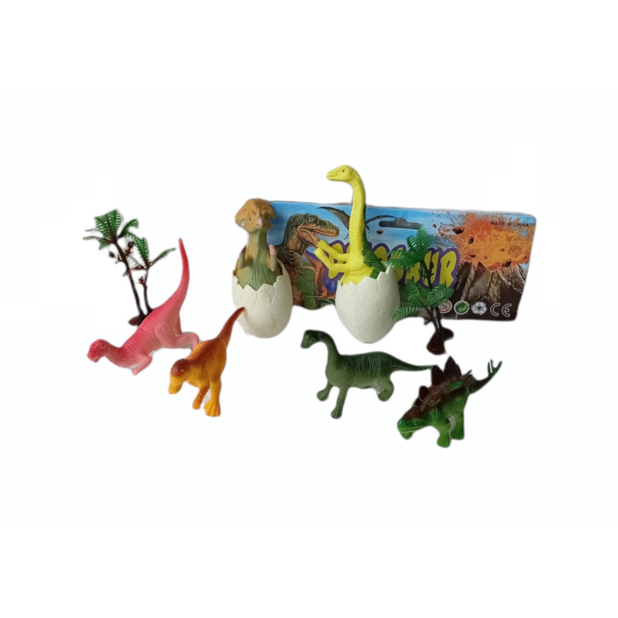 Mainan Figure Set Dinosaur Dinosaurus Bertelur-mainan anak laki-laki