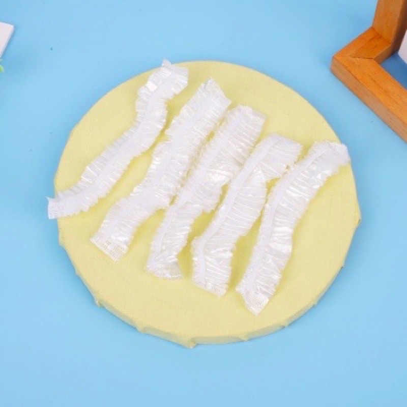 Shower Caps Plastik Sekali Pakai Serbaguna Plastik Pelindung Makanan Penutup Rambut Kepala Hair Cap Pelindung Cat Rambut RO2