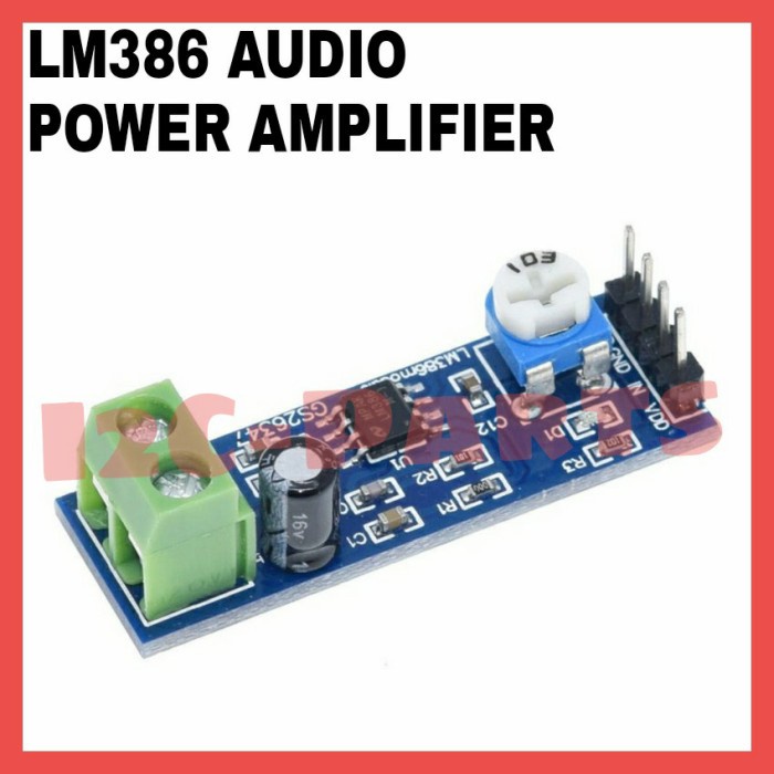 LM386 Audio Amplifier Module 200x 5V-12V Input with Adjustable Volume