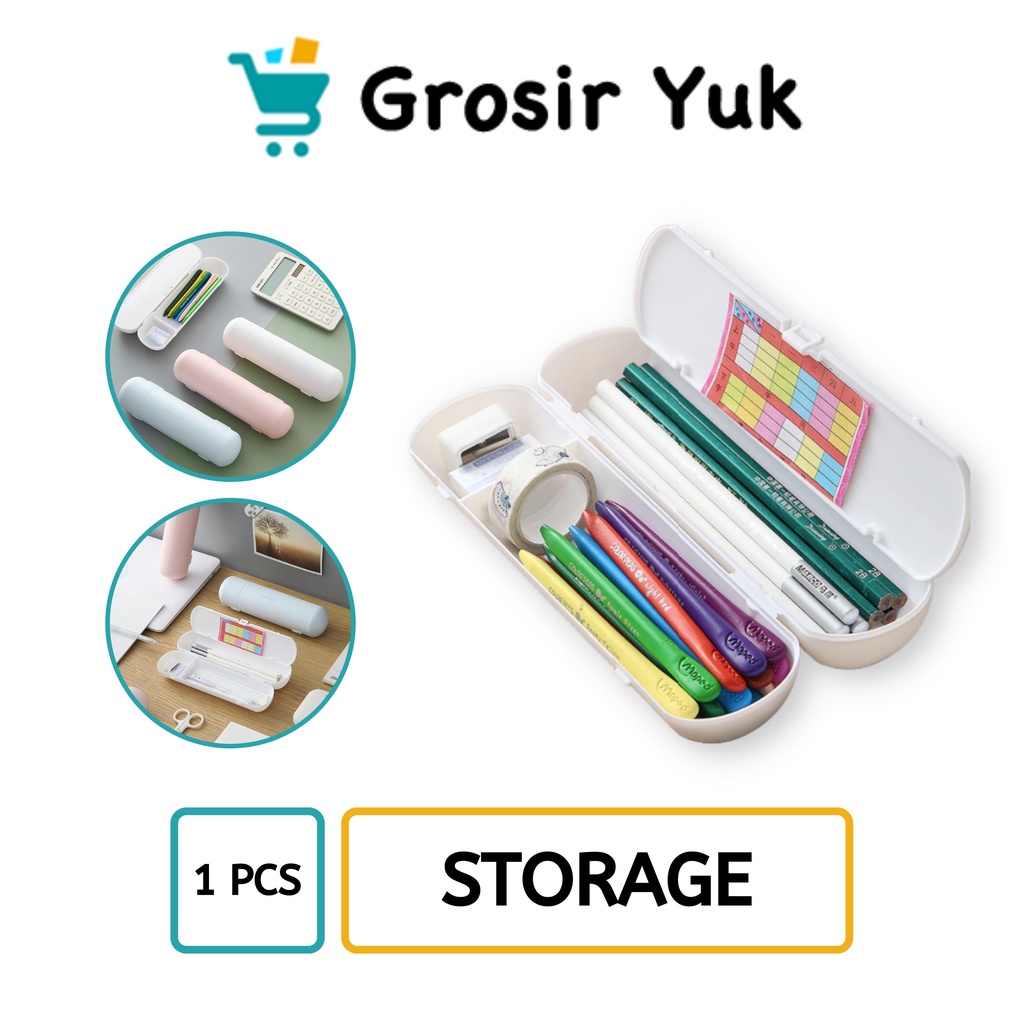 

Tempat Pensil ATK Pencil Case Box Multifungsi Desain Jepang