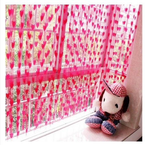 JG 98 Tirai Benang Love Merk Baichuan Tirai Pintu Dan Jendela Benang Motif Love