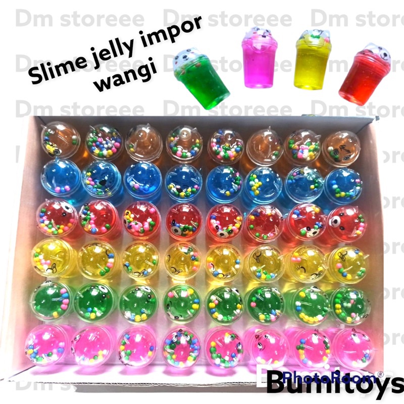 mainan slime jelly glitter impor murah / slem impor / slime jiggly