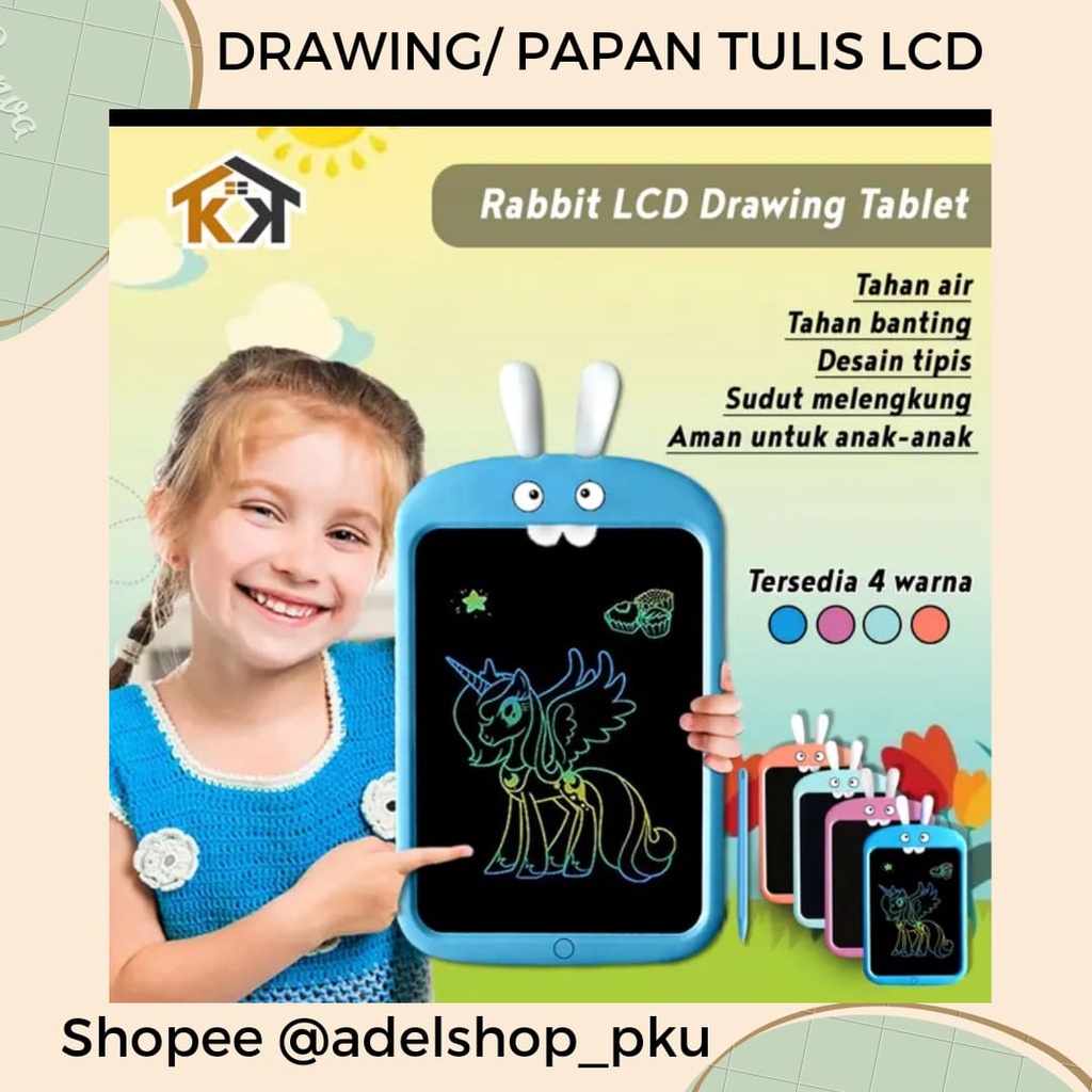 

(COD) Papan Tulis/ Bright Crown LED Writing Tablet / Drawing Pad / Papan Tulis Gambar Mainan Edukasi