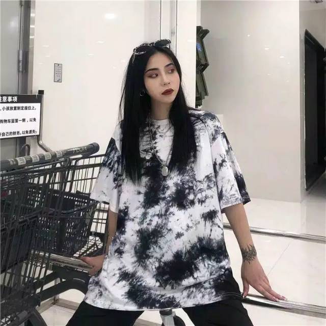KAOS TIE DYE/Oversize Oline Abstrak