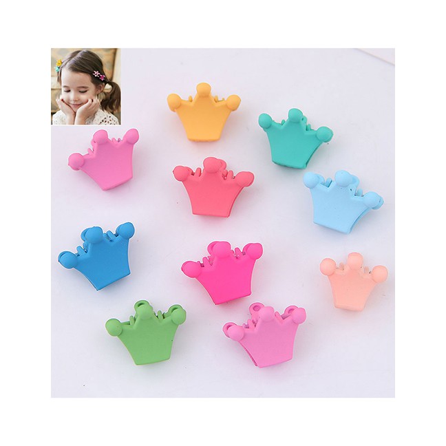 LRC Jepit Rambut Fashion Color (20 Colors Random) Cartoon Crown Hairpin A58028