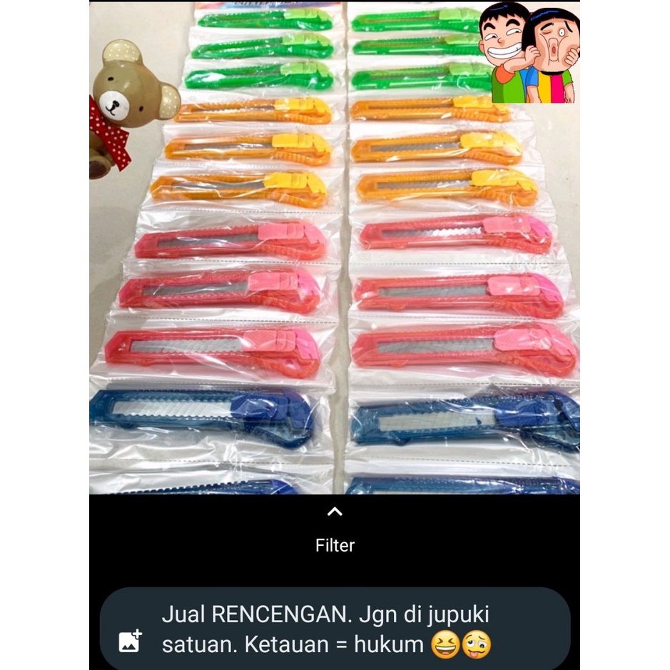 

CUTTER / KATER / CUTER JUAL RENCENG [GERAI]