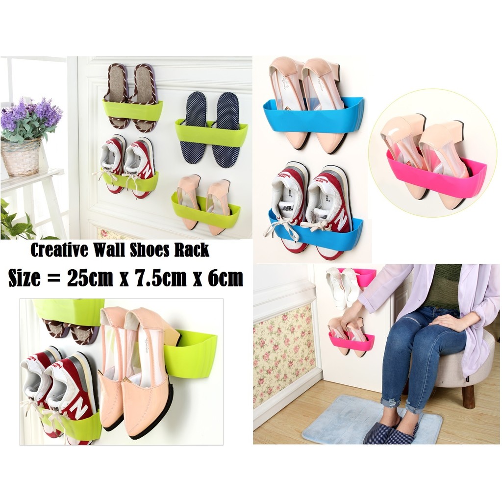 IKILOSHOP creative wall shoes rack rak sepatu dinding gantungan sandal sepatu