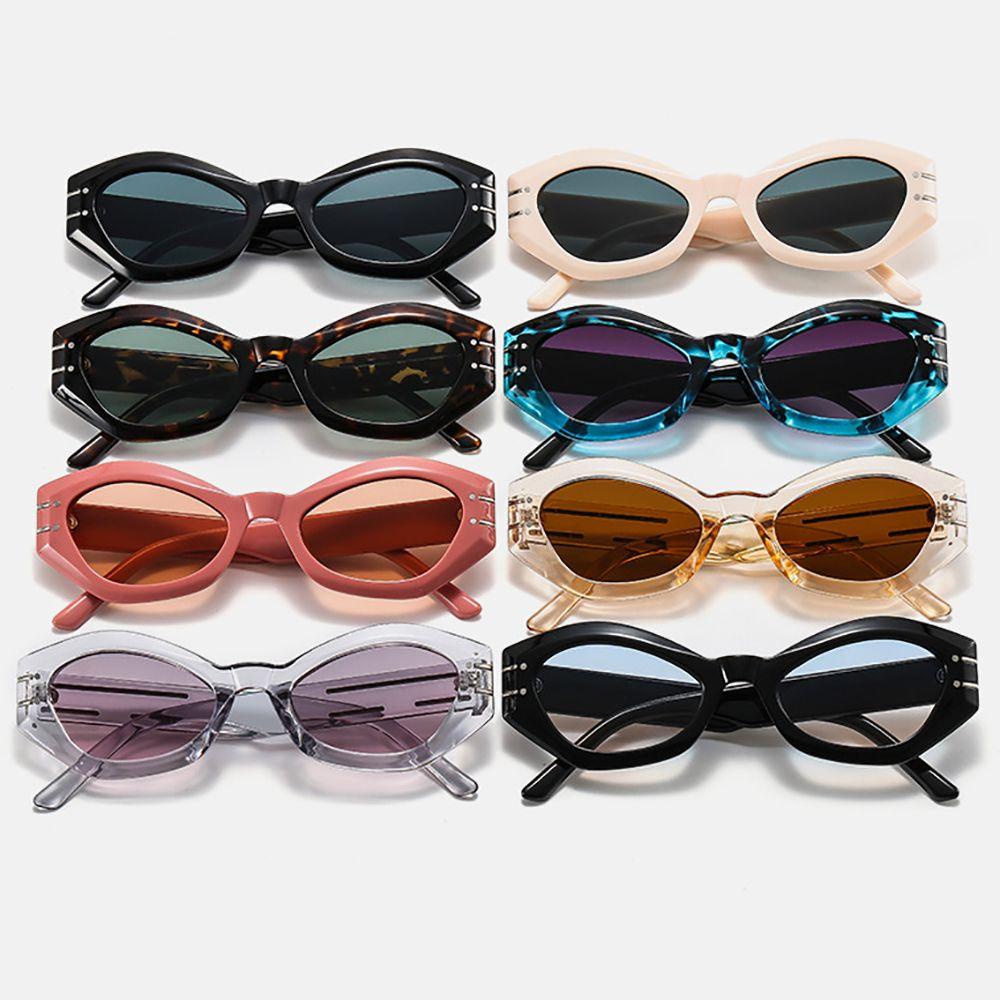 Mxbeauty Kacamata Hitam Mata Kucing Kepribadian Hip Hop Wanita Pria Korea Vintage Women Glasses