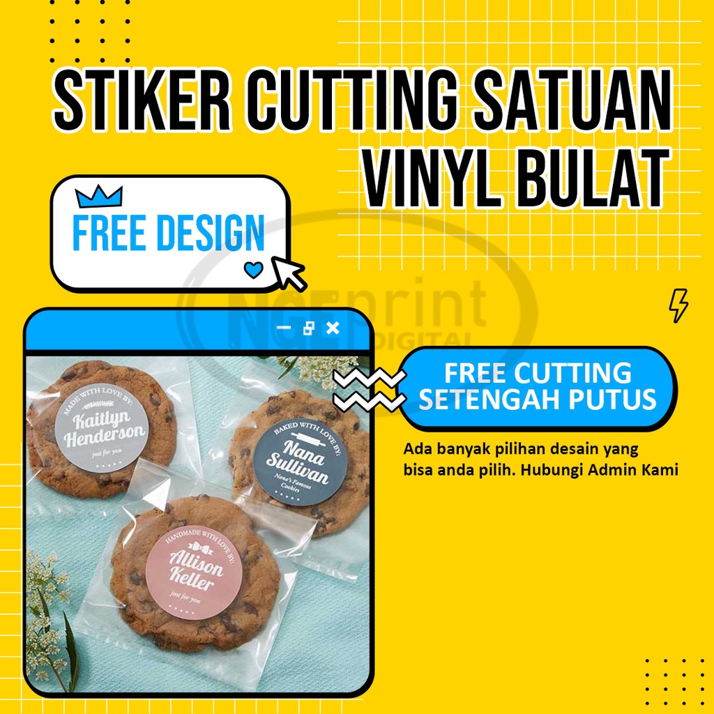 

CETAK STIKER LABEL BULAT VINYL ANTI AIR STICKER MAKANAN KEMASAN PRODUK BOTOL MINUMAN CUSTOM