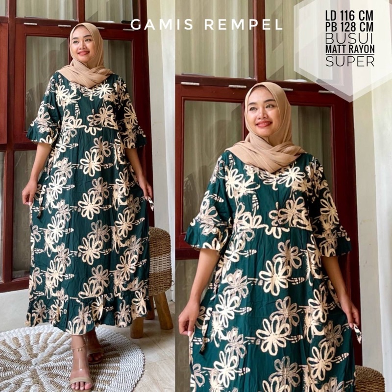 Gamis jumbo busui cabutan bunga