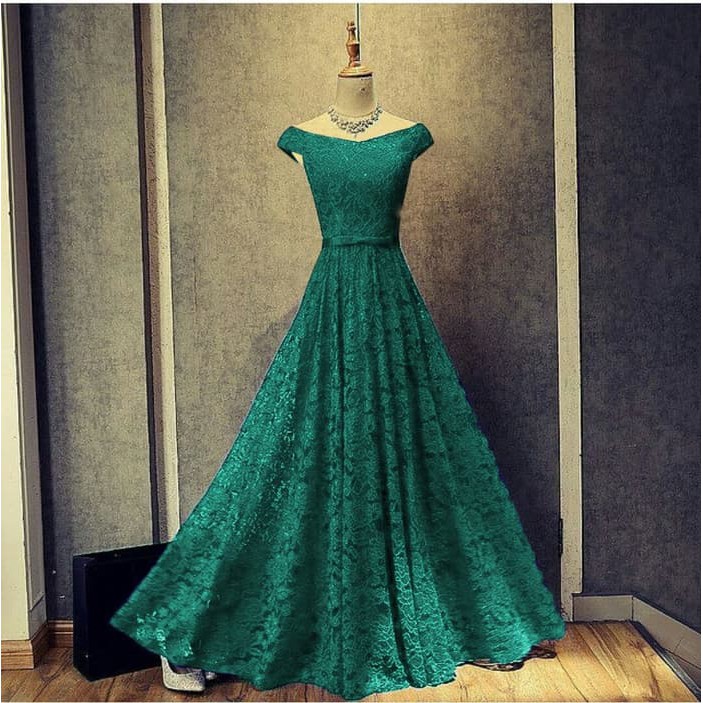 Gaun / dress wanita / cewe LONG  BRUKAT TOSCA PARTY  KEKINIAN / BRIDESMAID KEKINIAN untuk pesta kerj
