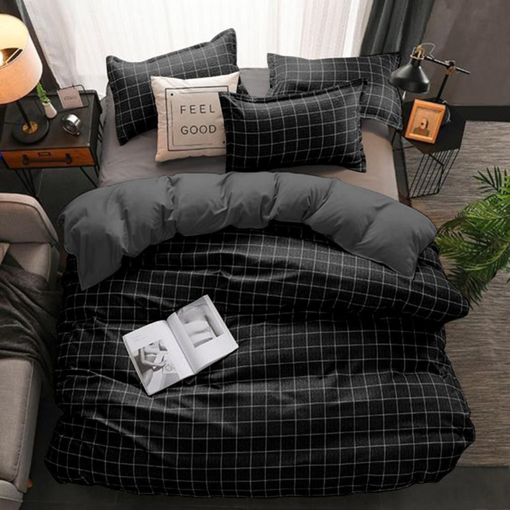 SPREI AESTHETIC MOTIF KOTAK HITAM GRID GOODIY CRAFT Shopee Indonesia