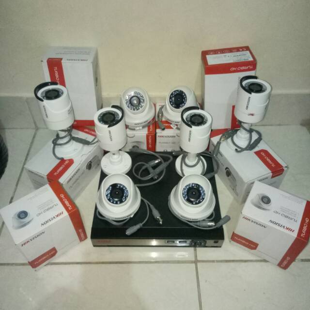 Paket Kamera Cctv 8ch Hikvision Turbo HD Lengkap include Pemasangan Area Jabotabek
