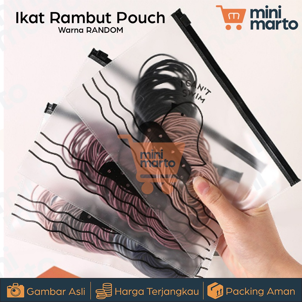 Ikat Rambut Karet Kuncir Warna Random isi 100pcs Karet Tipis Murah - Minimarto