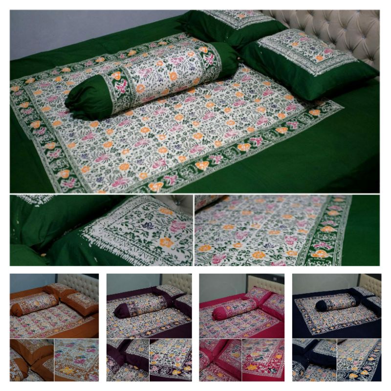 Sprei Batik Pekalongan Ukuran 160x200 Motif Batik Cap Pekalongan
