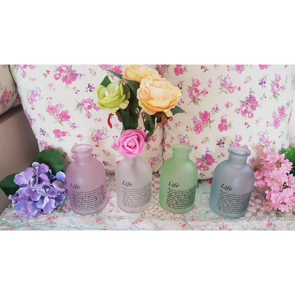 Life Vase Glass / Vas Pot Kaca Tempat Bunga Shabby Vintage Serbaguna