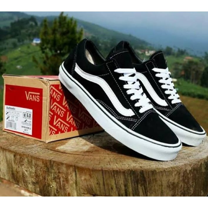 SEPATU VANS OLDSCHOL BLACK WHITE PREMIUM SNEAKERS