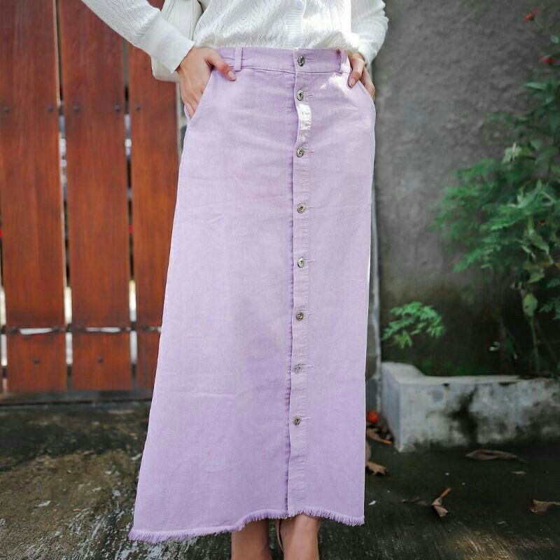 ROK JEANS PANJANG DELONIK/ROK JEANS WANITA KEKINIAN