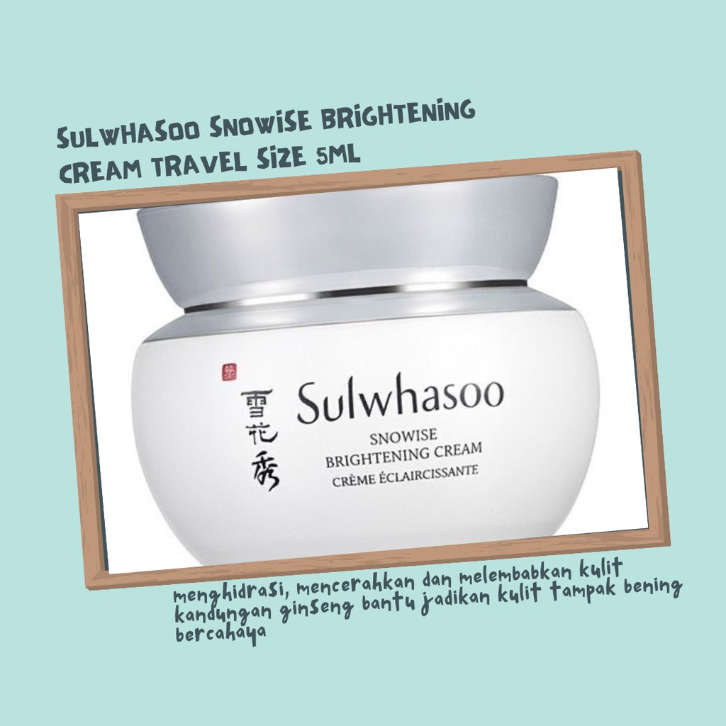 SULWHASOO SNOWISE BRIGHTENING CREAM