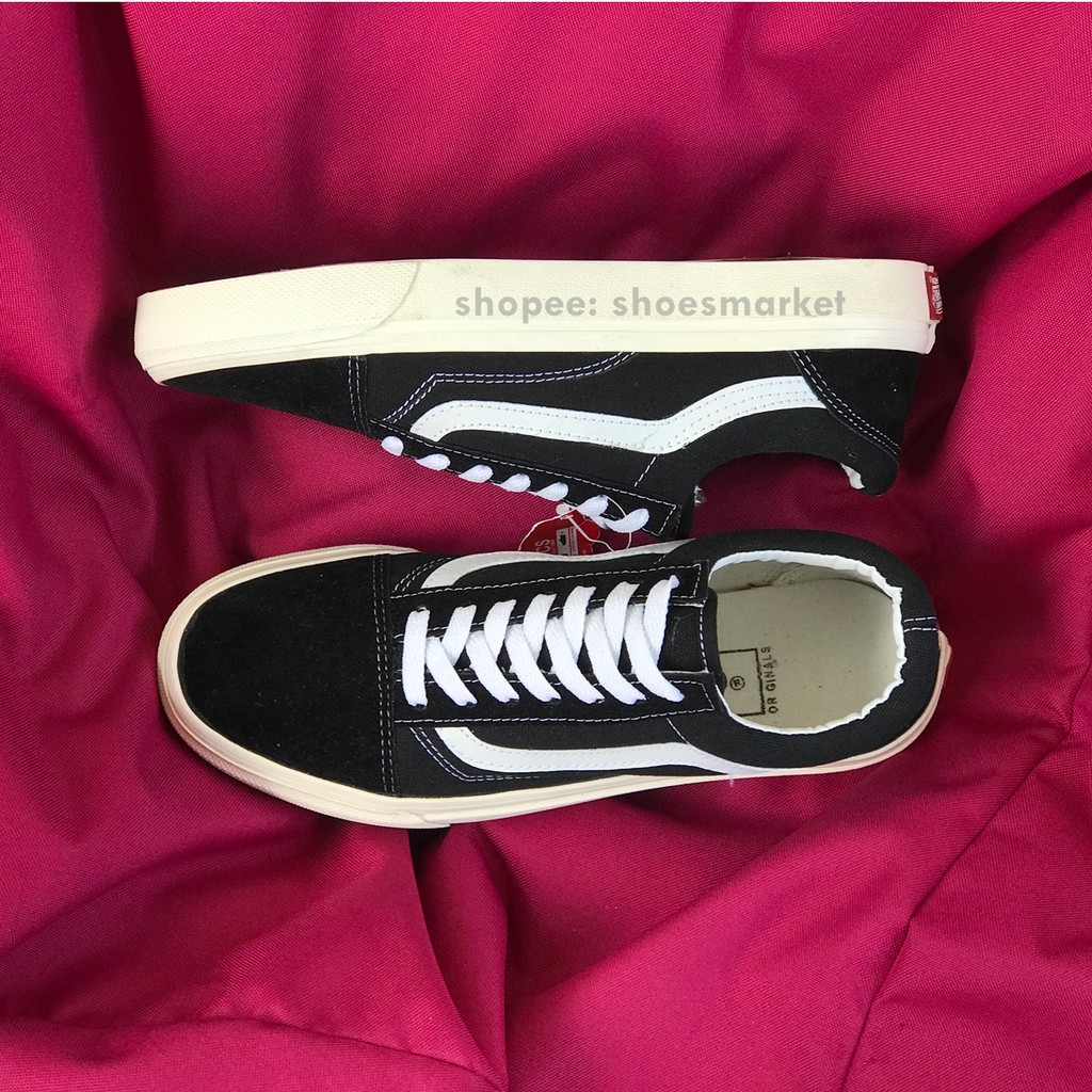 OBRAL SEPATU VANS OLDSKOOL OG BLACK WHITE