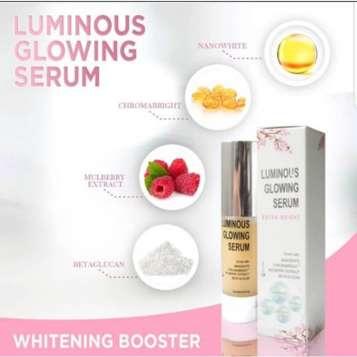 Ms Glow Luminous Glowing Serum Ms Glow Original 100% Serum Luminous Pencerah 10x Lipat Penyamar Noda Bekas Jerawat Dan Flek Tipis