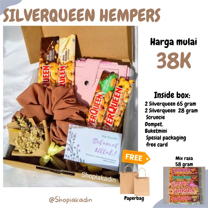 

HEMPERS SILVERQUEEN| KADO COKLAT | GIFT BOX COKLAT | kado ultah | kado graduate | kado sepro | kado wisuda | kado sidang | hempers puasa | kado puasa