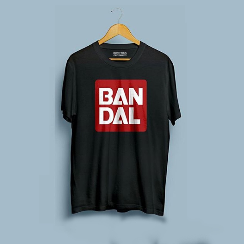 Kaos Distro parodi-plesetan logo BANDAI - BANDAL RED - Premium  High Quality