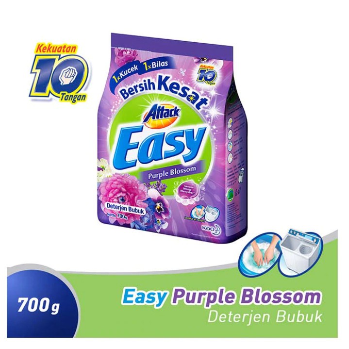 ATTACK Easy Purple Blossom Deterjen Bubuk 700 gr