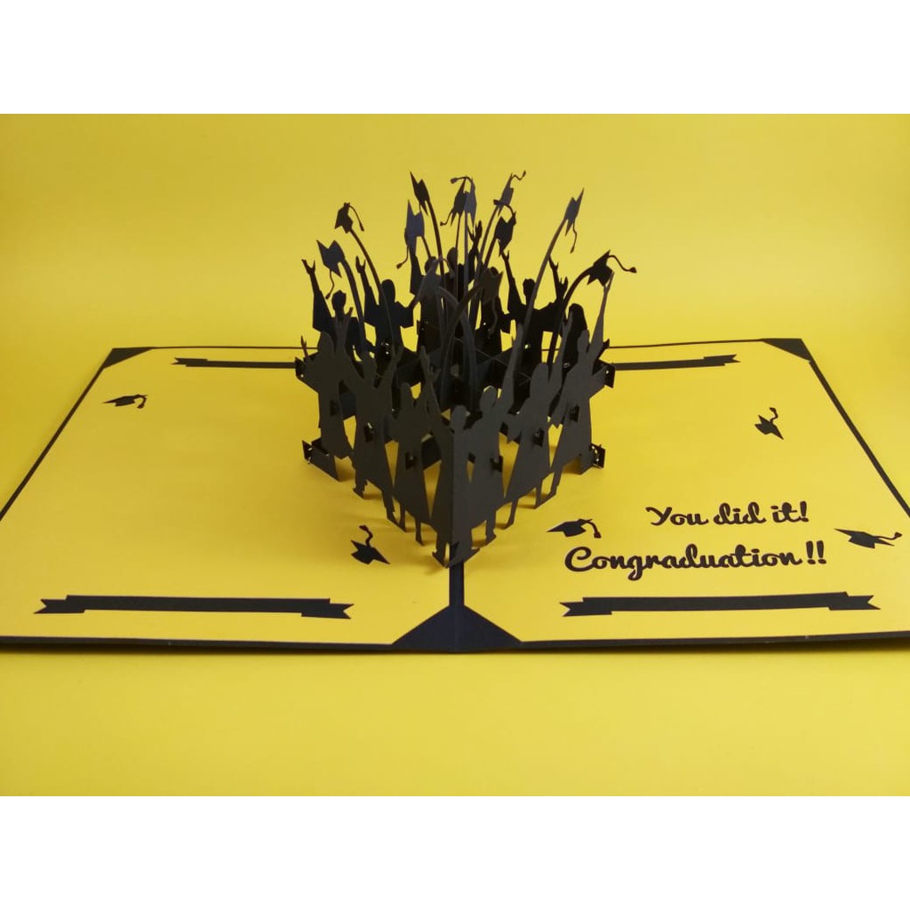 POPAP - GDR01 -Kartu Ucapan 3D Pop Up Card Kado Unik Wisuda (Graduation)