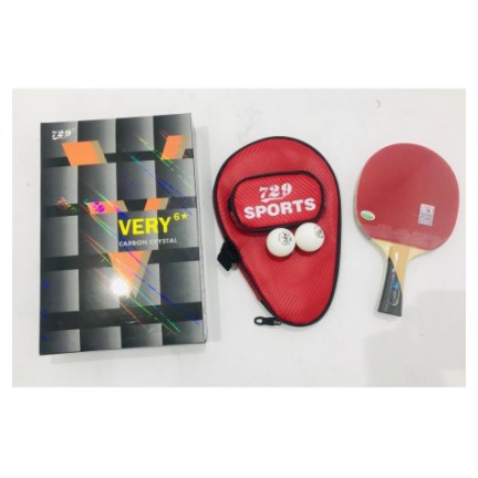 Bet Bat Tenis Meja Pingpong 729 Very 6 Star Carbon Crystal Original