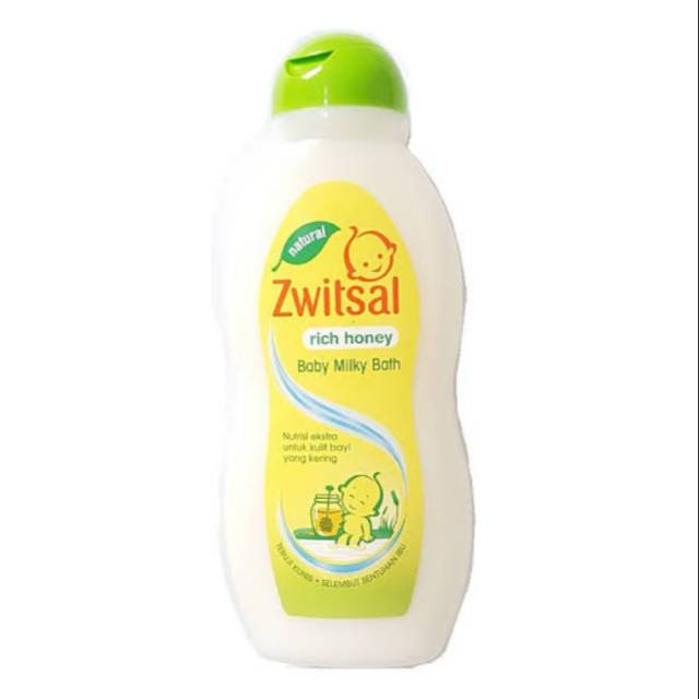 Zwitsal baby milky bath rich honey 200ml