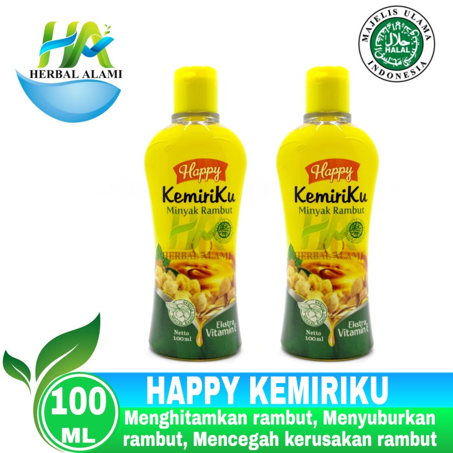 Happy Kemiriku Minyak Rambut 100ml - Minyak Rambut Kemiri