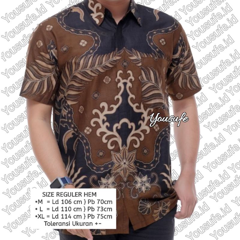 Batik Pria Lengan Pendek Halus Katun Coklat Kenzo Series Bisa Seragam Kantor Kerja Pernikahan hajatan Kelompok organisasi terbaru Shopee murah Lebay cod Kode KS01