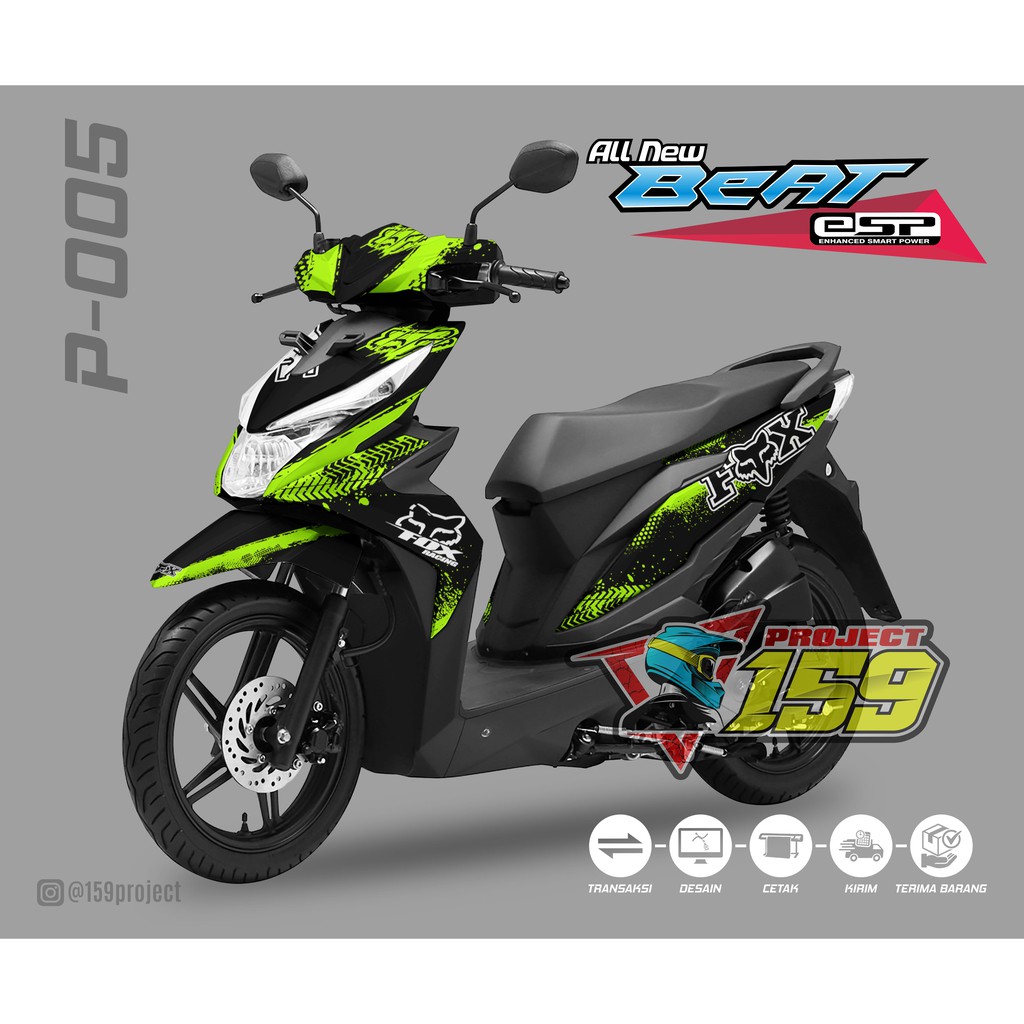 Decal Stiker Motor Beat eSP Beat Street 2017 - P-005 Grunge Livery