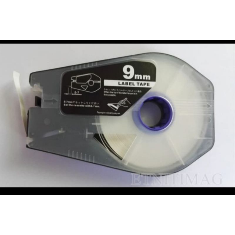 

Label tape cassette canon Mk 9mm black/white