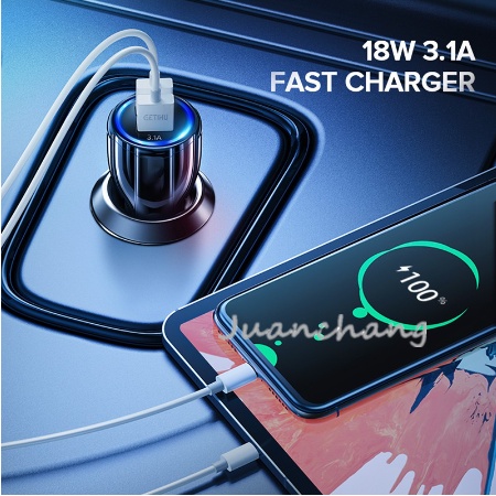 Adapter Charger Mobil Mini port Usb 3.0 fast charging