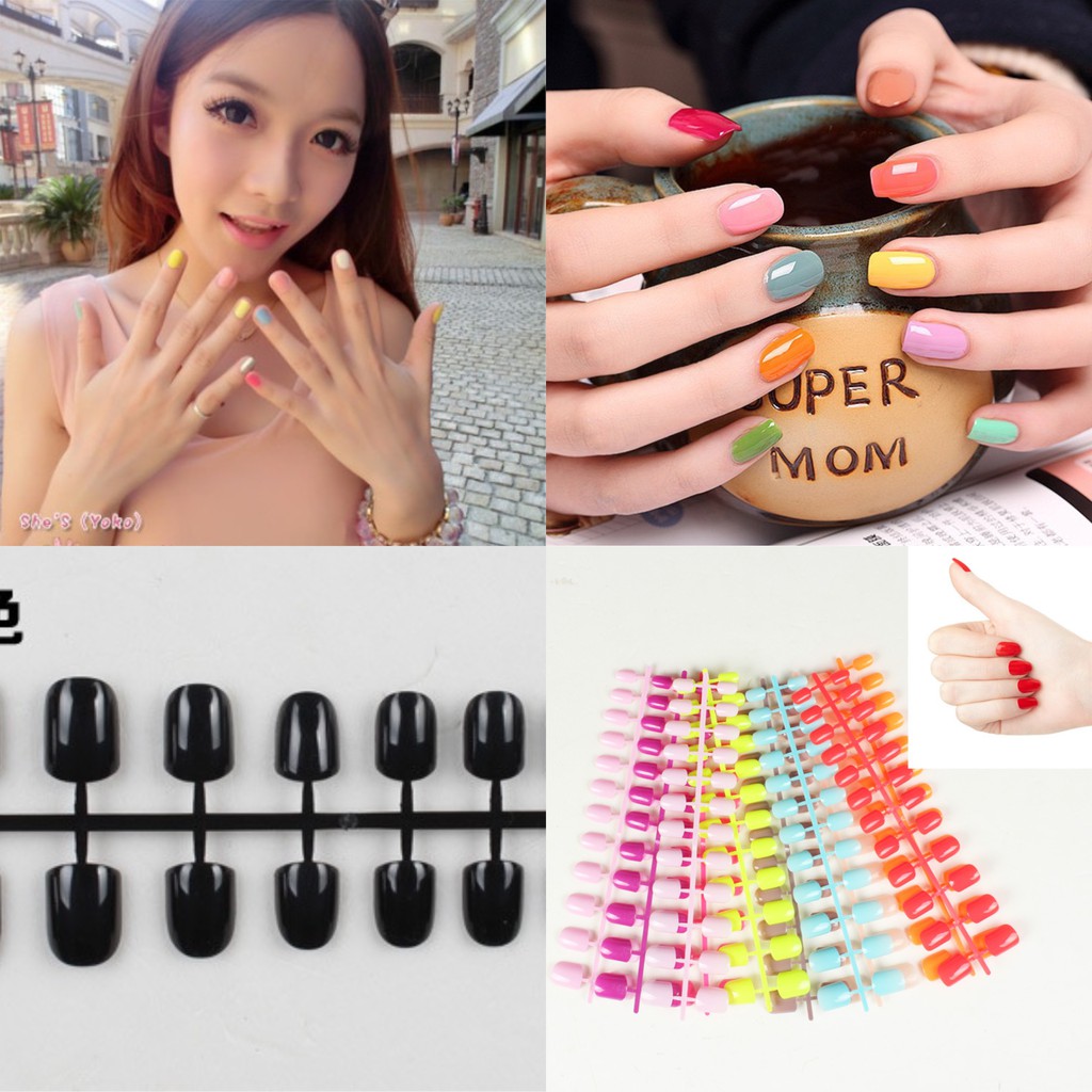 24Pc False Nail Art tips Matte Nude Coffin Ballerina Drop shaped Press On Fake full cover Fingernail