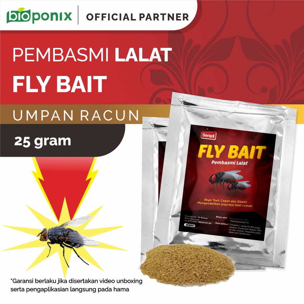 Fly Bait Umpan Pembasmi Lalat Rumah dan Kandang 25 gr (Seroxil)