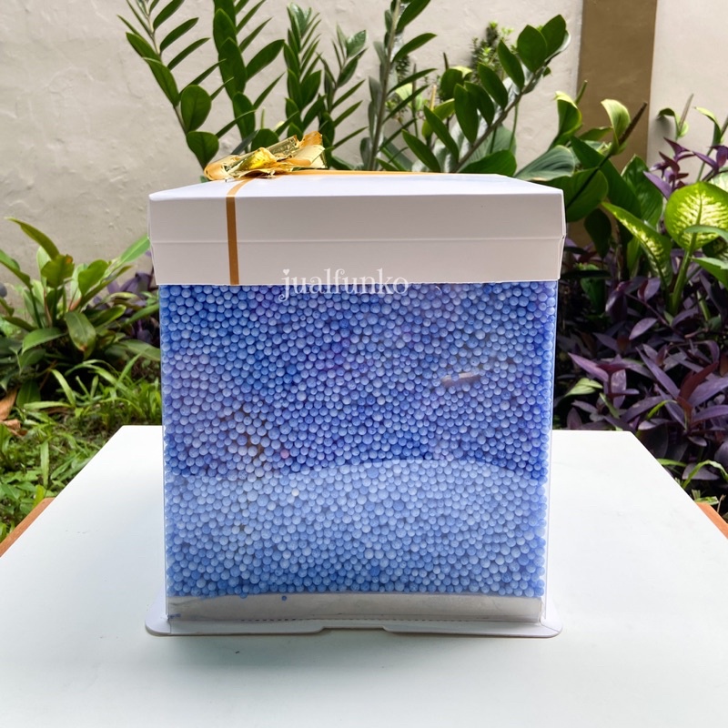 

Box Mika Transparan Kue Kado Packing Styrofoam Sterefoam Butiran Butir Bulet Treasure Box Kado Undian