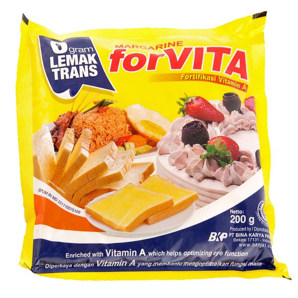 

FORVITA Margarine 200gr - FOR-VITA Margarin Kemasan Kantong 200g