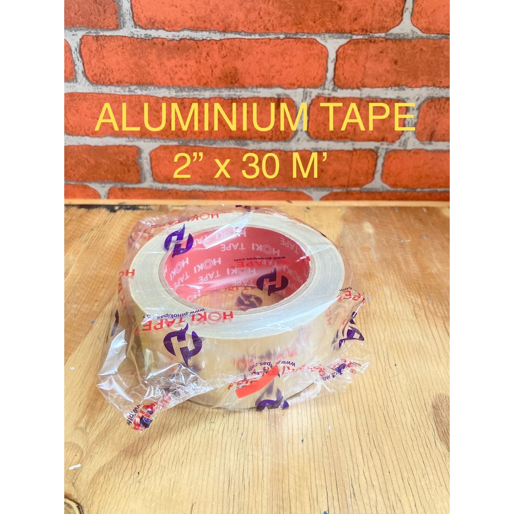 LAKBAN ALUMINIUM ISOLASI SOLATIP ALUMINIUM TAPE TEBAL 2'' x 30 METER