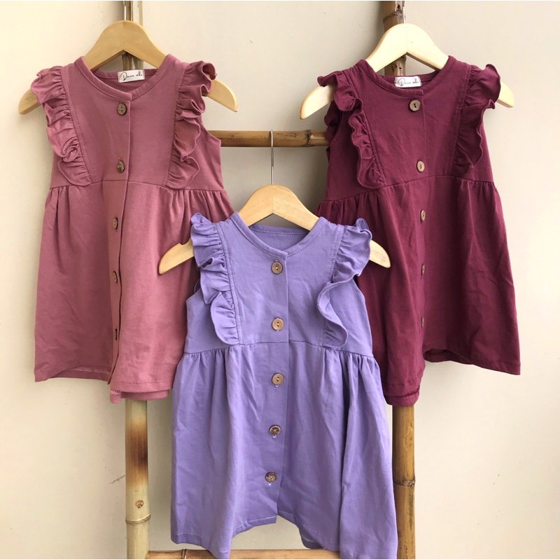 Baju Dress Anak Perempuan Umur 2-5 tahun Adara Bahan Kaos Premium