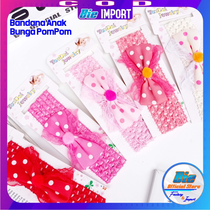 Bandana Anak Korea Bunga Premium Elegant Korean Style Impor Best Seller