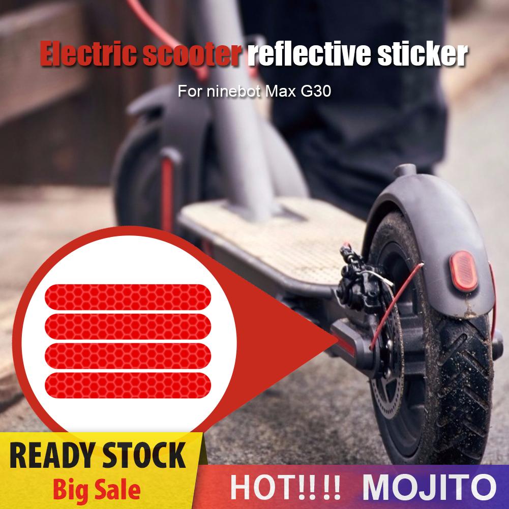 4pcs Stiker Reflektif Untuk Skuter Elektrik Ninebot Max